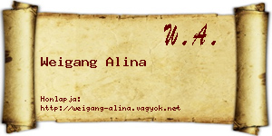 Weigang Alina névjegykártya